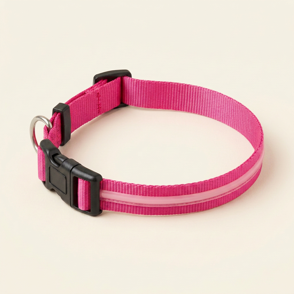 Wagvive LED Safety Halo Collar, Hot Pink