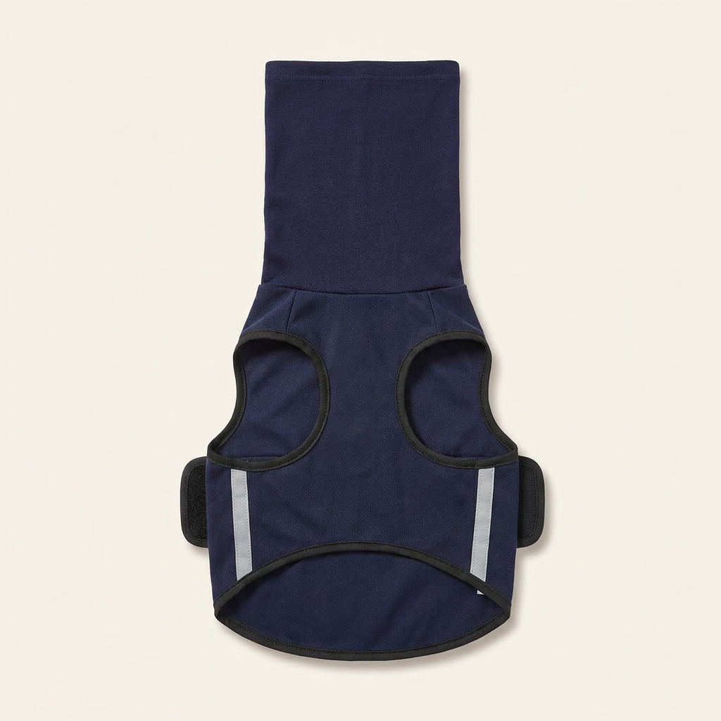 Wagvive Calming Hooded Anxiety Vest, Dark Blue