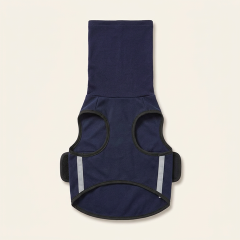 Wagvive Calming Hooded Anxiety Vest, Dark Blue
