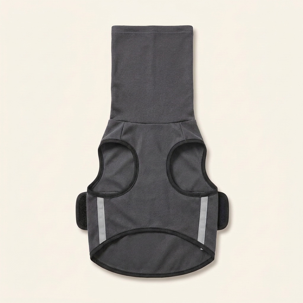Wagvive Calming Hooded Anxiety Vest, Dark Grey