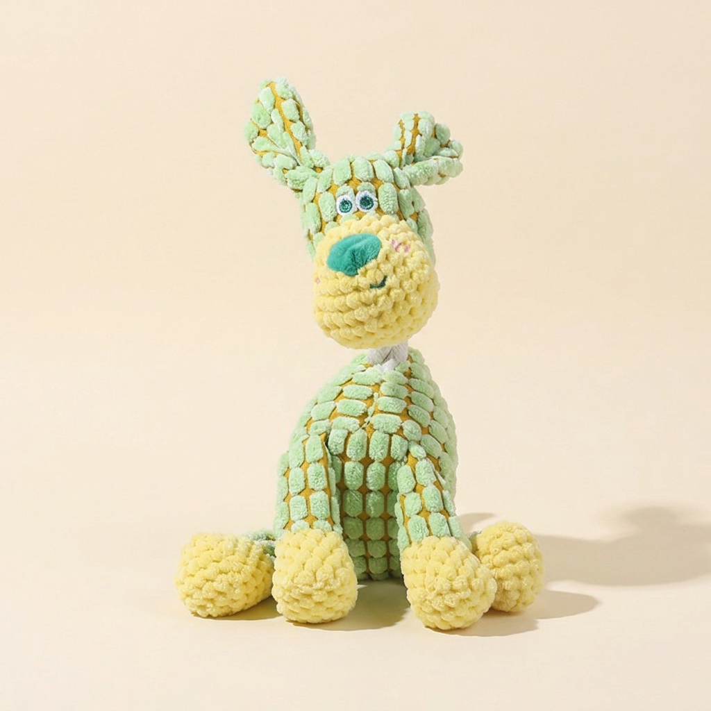 Wagvive Barnyard Squeaker, Green Dog