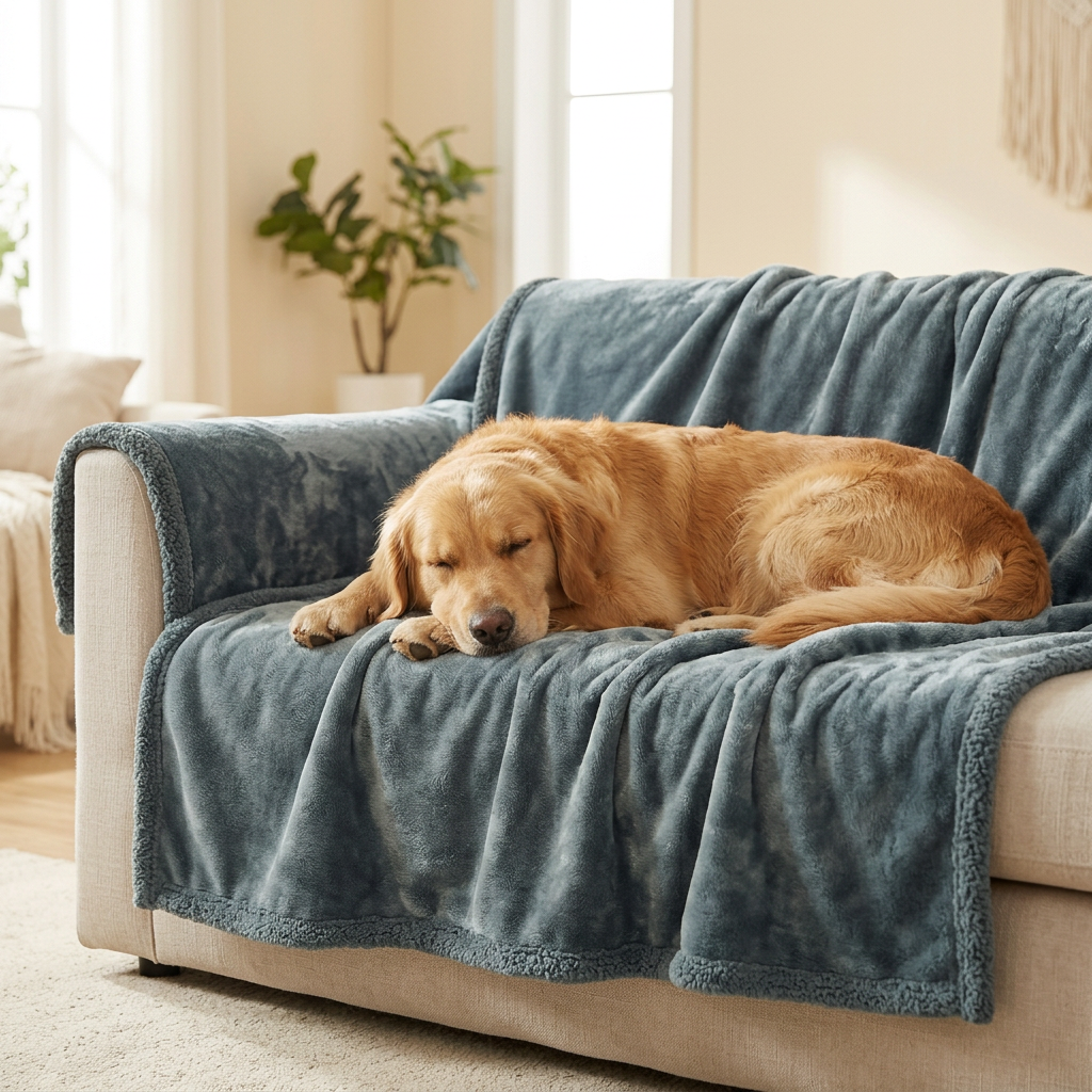 Dog resting on the Wagvive Sofa Cover