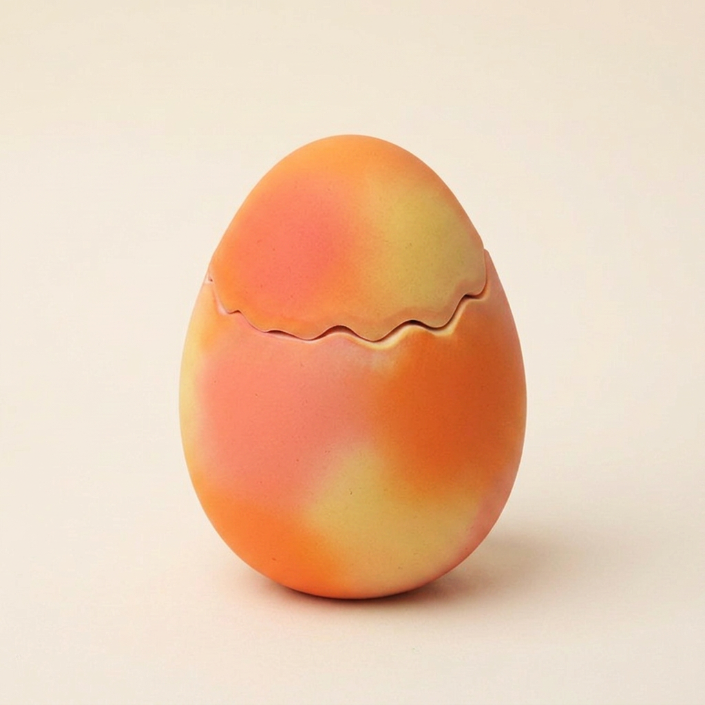Wagvive Bouncy Egg Squeaker, Orange