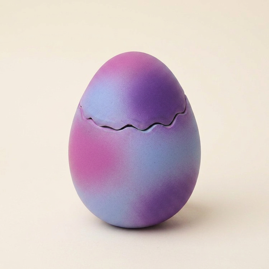 Wagvive Bouncy Egg Squeaker, Purple