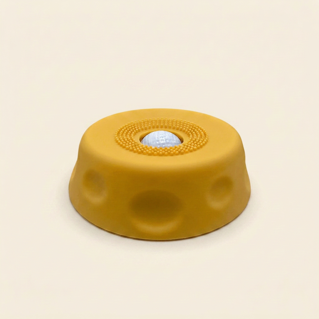 Wagvive Lick Bowl with Ball, Yellow