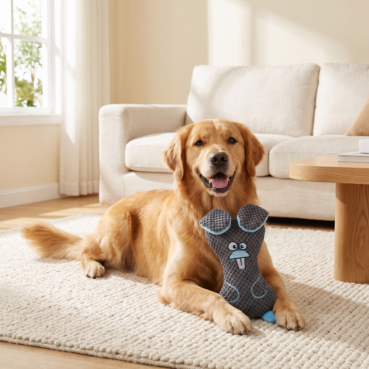 Wagvive Crinkle Plush Buddy in use