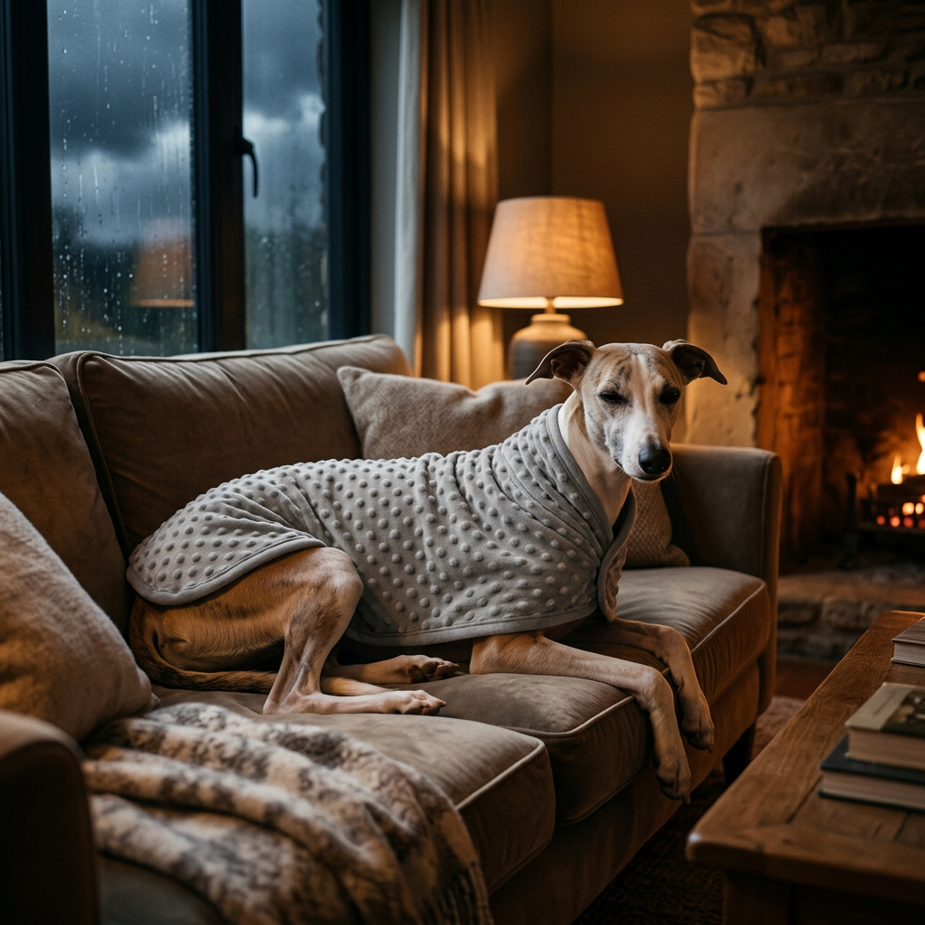 Wagvive Calming Thunder Wrap in use