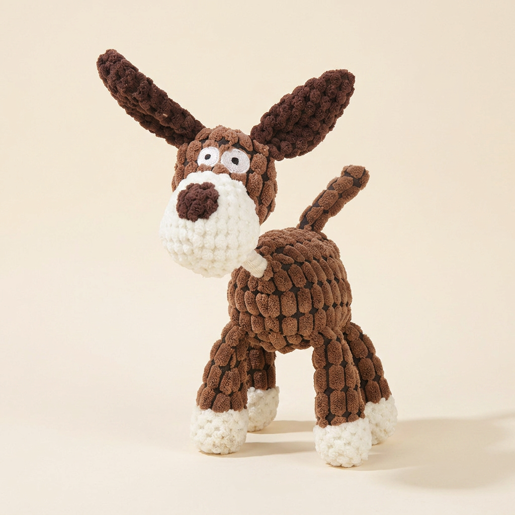 Wagvive Corduroy Squeak Pals, Fawn