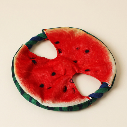 Wagvive Watermelon Rope Frisbee