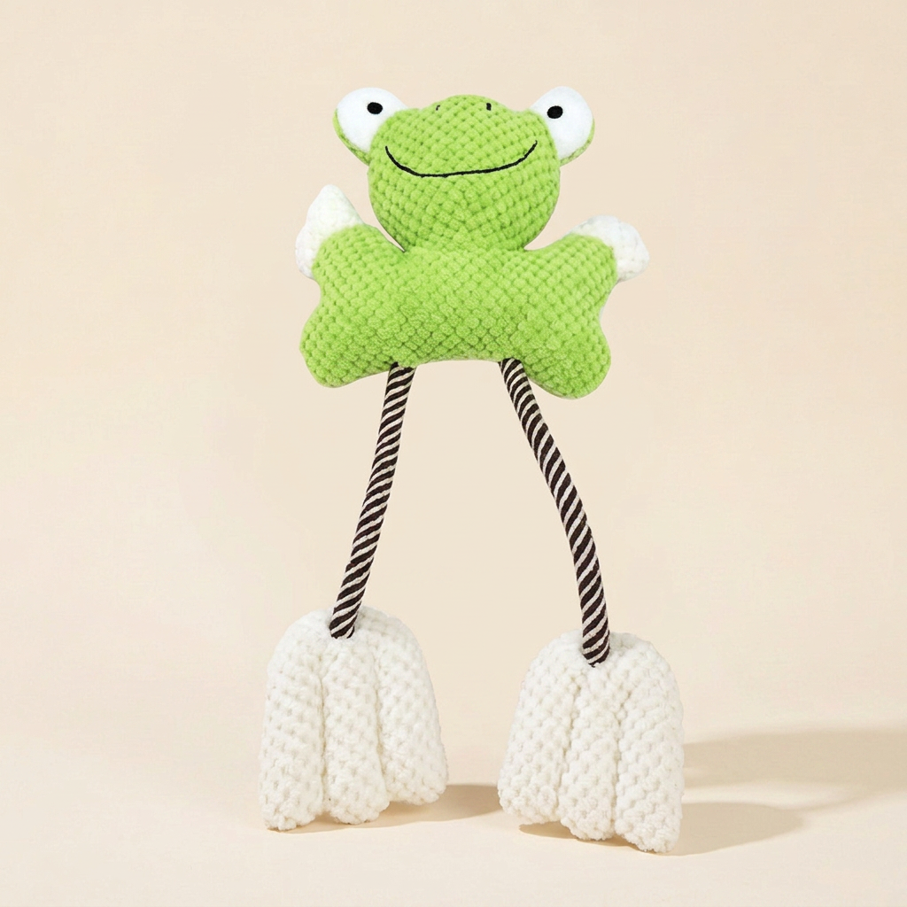 Wagvive Corduroy Squeak Pals, Frog