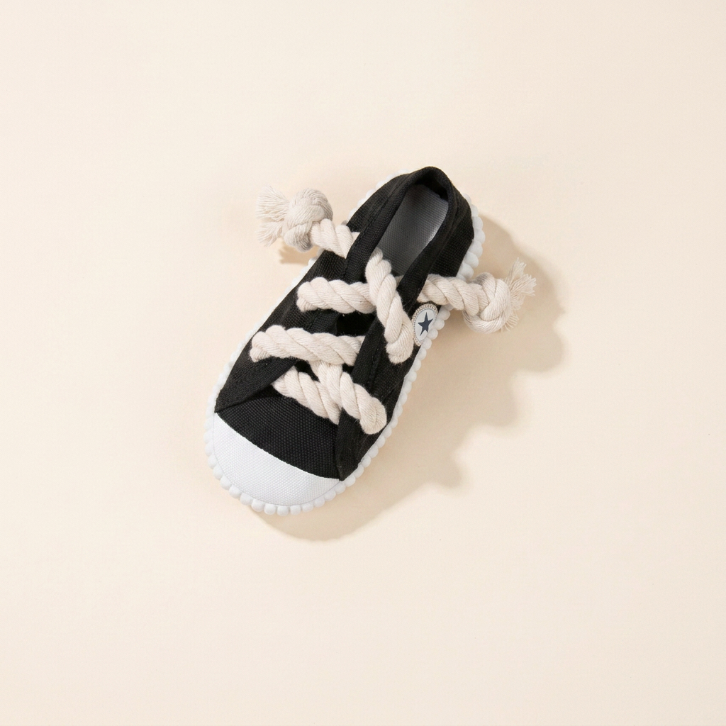 Wagvive Sneaker Squeaky Toy, Black