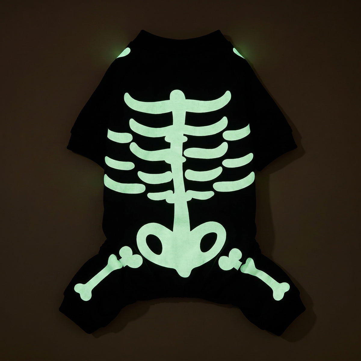 Wagvive Glow in the Dark Skeleton Suit detail