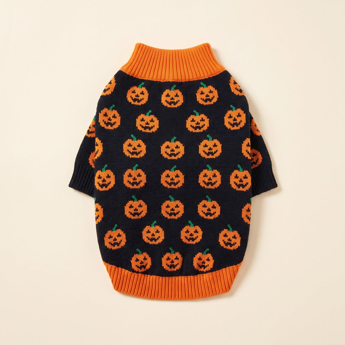 Wagvive Jack-o-Lantern Sweater - Orange Pumpkin
