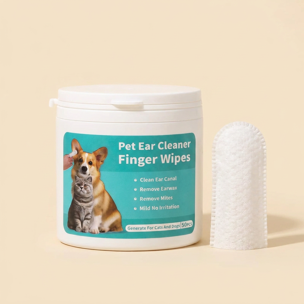 Wagvive Ear Cleaner Finger Wipes tub