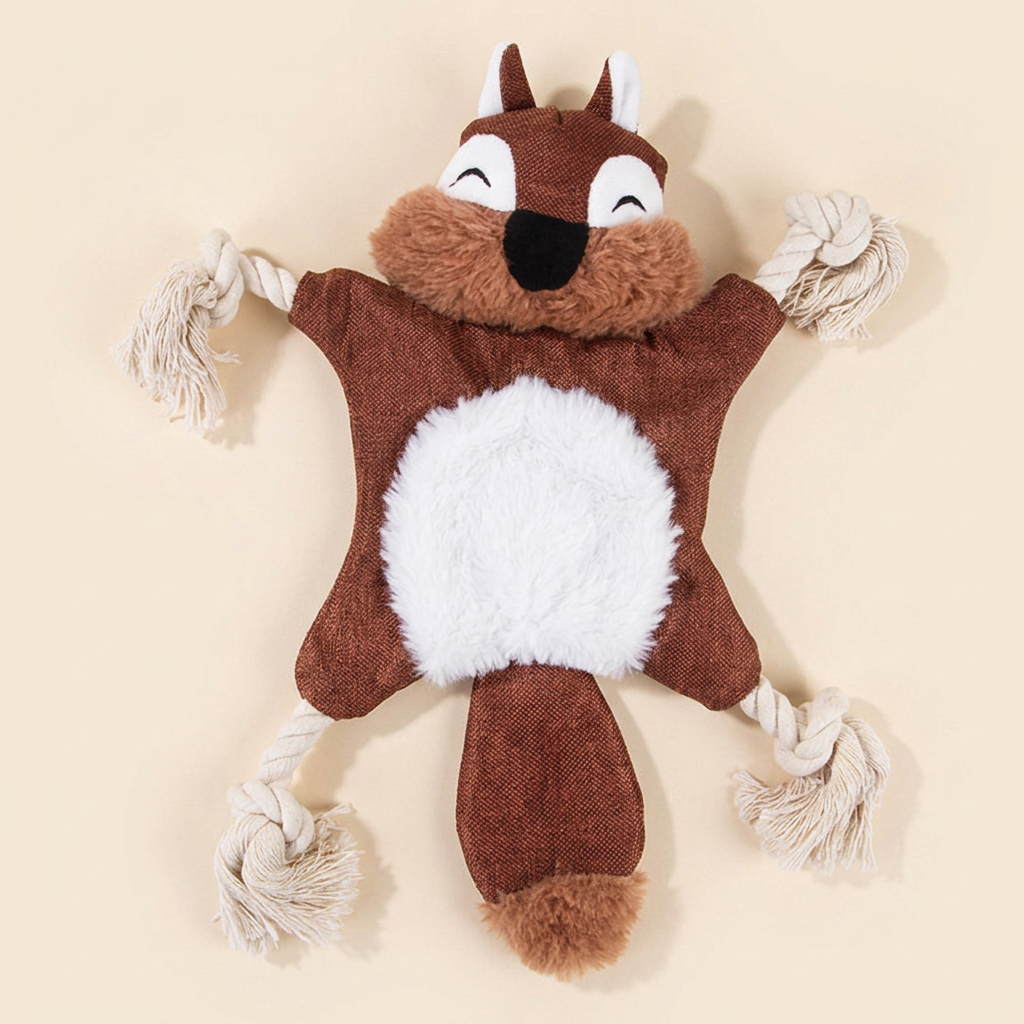 Wagvive Woodland Rope-Limb Plush, Squirrel